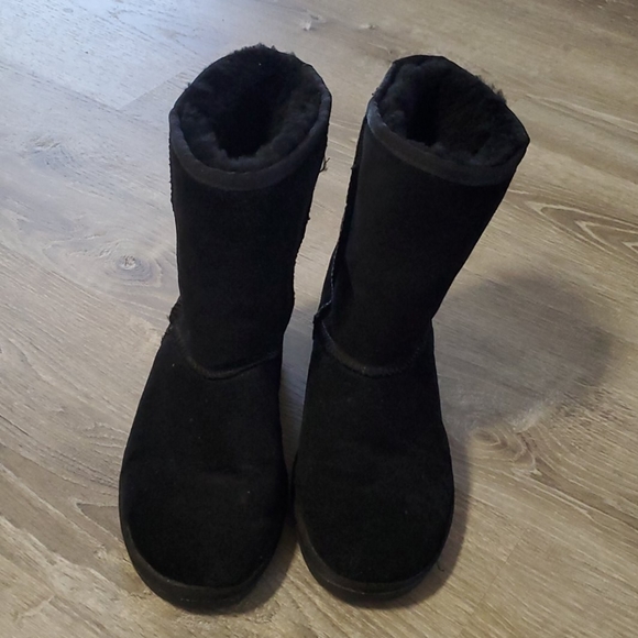 RJS fuzzies black leather suede winter boots - Picture 2 of 11
